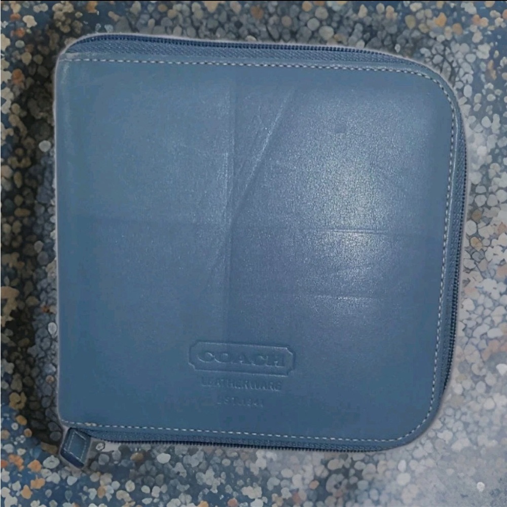 Coach CD DVD Case Holder Storage in Blue